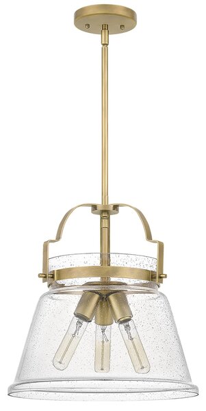 Lampadario Contemporaneo Wimberley Acciaio Ottone Antico 3 Luci E27