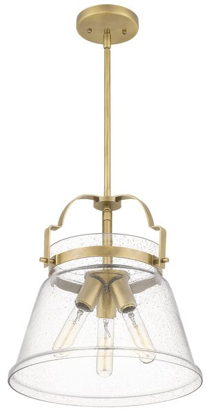 Lampadario Contemporaneo Wimberley Acciaio Ottone Antico 3 Luci E27