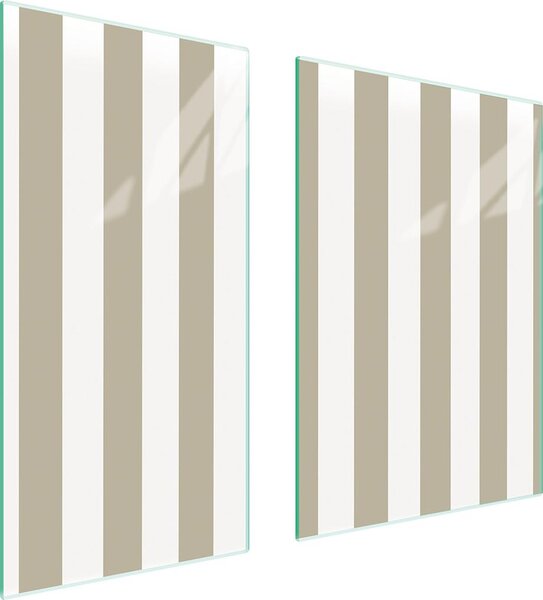 Piastre copri fornelli 2 pezzi 75x52 Copri piano cottura in Vetroceramica tagliere in vetro strisce pezzo