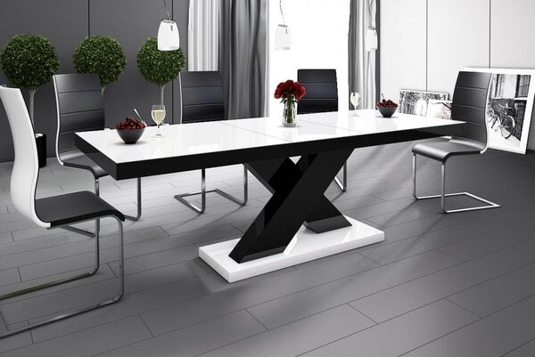 Tavolo da pranzo di design HE-888, lucido, allungabile da 160 a 210 cm