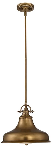 Sospensione Industrial Nordica Emery Metallo Ottone Anticato 1 Luce E27