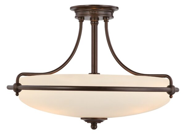 Lampada A Soffitto Contemporanea Griffin Metallo Bronzo Palladiano 4 Luci E27
