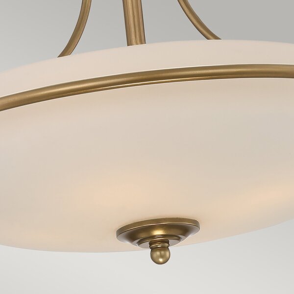 Lampada A Soffitto Contemporanea Griffin Metallo Ottone Anticato 4 Luci E27