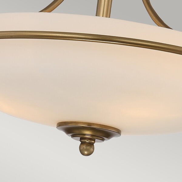 Lampada A Soffitto Contemporanea Griffin Metallo Ottone Anticato 3 Luci E27