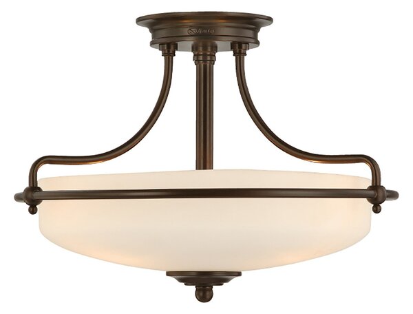 Lampada A Soffitto Contemporanea Griffin Metallo Bronzo Palladiano 3 Luci E27