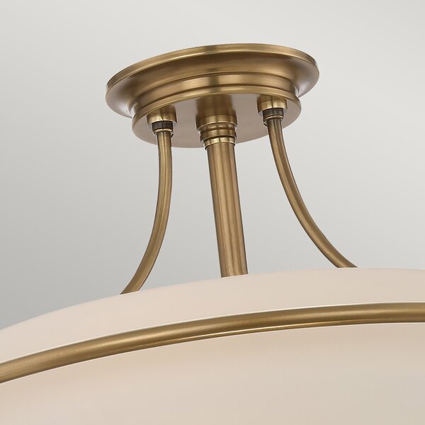 Lampada A Soffitto Contemporanea Griffin Metallo Ottone Anticato 4 Luci E27