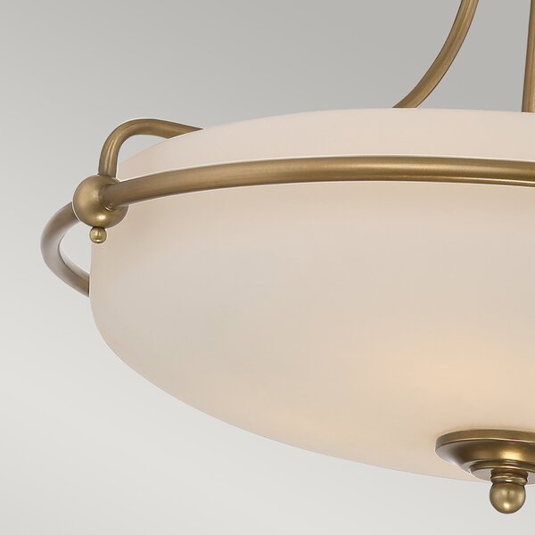 Lampada A Soffitto Contemporanea Griffin Metallo Ottone Anticato 4 Luci E27