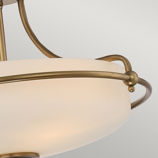 Lampada A Soffitto Contemporanea Griffin Metallo Ottone Anticato 3 Luci E27