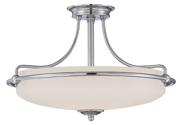 Lampada A Soffitto Contemporanea Griffin Metallo Nichel Antico 4 Luci E27