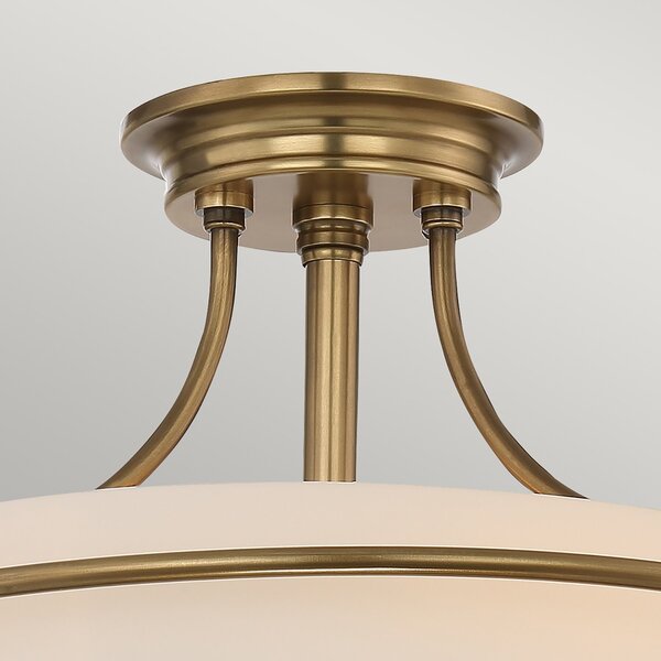 Lampada A Soffitto Contemporanea Griffin Metallo Ottone Anticato 3 Luci E27