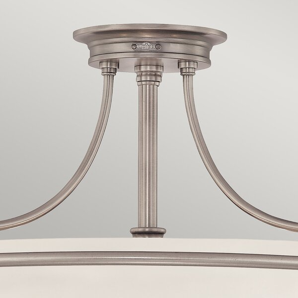 Lampada A Soffitto Contemporanea Griffin Metallo Nichel Antico 4 Luci E27