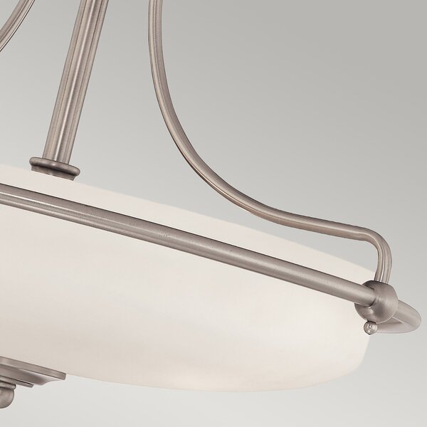 Lampada A Soffitto Contemporanea Griffin Metallo Nichel Antico 4 Luci E27