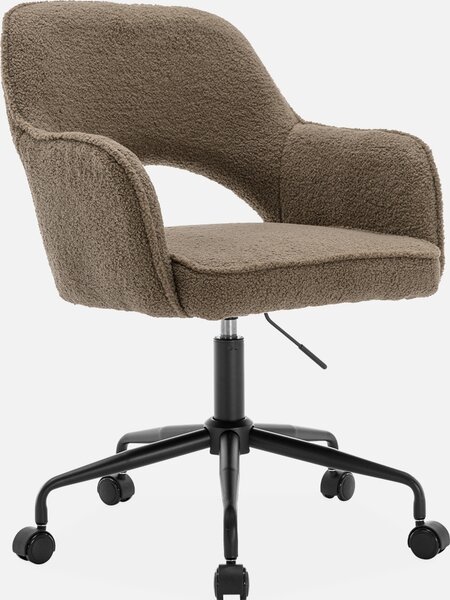 Sedia da ufficio bouclé con rotelle, Talpa