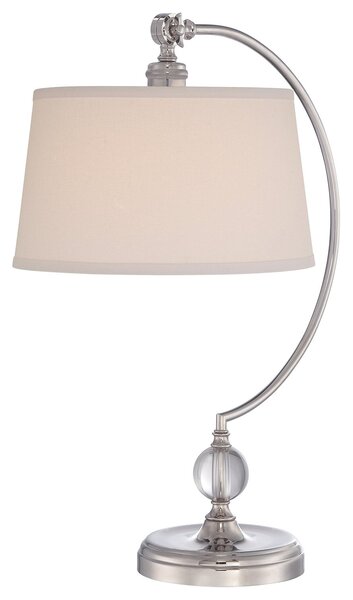 Lampada Da Scrivania Contemporanea Jenkins Metallo Nichel Lucido 1 Luce E27