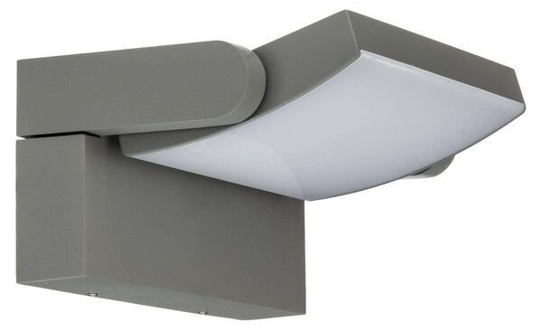 Lampada da parete per esterni a LED Lindby Sherin, grigio chiaro, IP54, orientabile