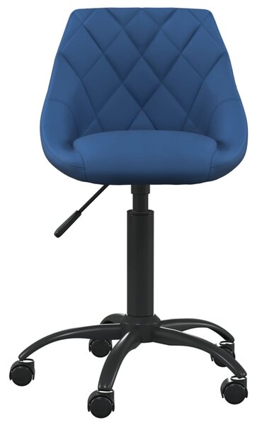 VidaXL Sedia da ufficio in velluto blu