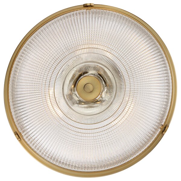 Lampada A Soffitto Contemporanea Mantle Vetro Ottone Anticato 2 Luci E27