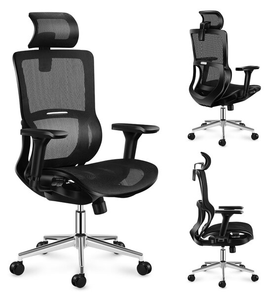 Mark Adler Expert 6.2 sedia direzionale sedia da scrivania sedia da ufficio braccioli ergonomici poggiatesta regolabile air mesh nero