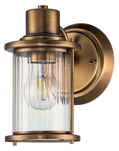 Applique Industrial Nordico Riggs Acciaio Ottone Anticato 1 Luce E14