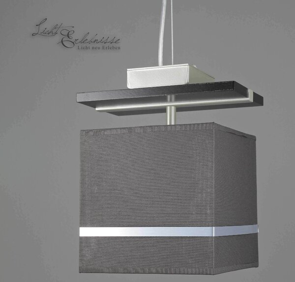 Lampada a sospensione in tessuto marrone cromo E27 luce angolare a sospensione soggiorno sala da pranzo