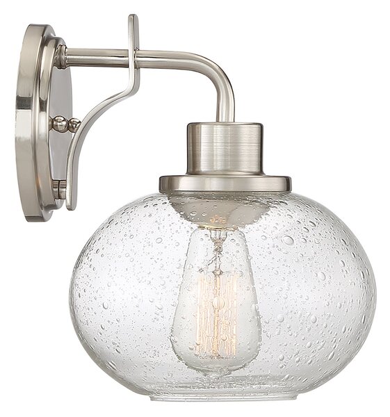 Applique Contemporanea Trilogy Metallo Nichel Spazzolato 1 Luce E27