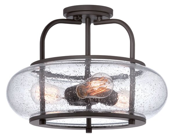 Lampada a Soffitto Industrial Nordico Trilogy Metallo Bronzo Antico 3 Luci E27