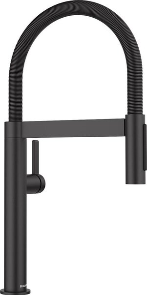 BLANCO CULINA-S II Mini miscelatore da cucina Tubo flessibile spray nero opaco ad alta pressione