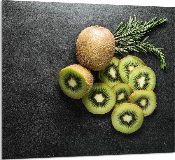 PIATTO IN VETRO PER CUCINA 65x60 Kiwi