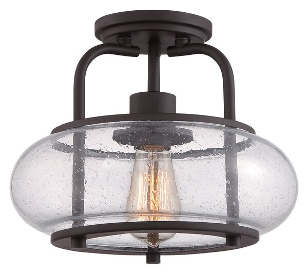 Lampada a Soffitto Industrial Nordica Trilogy Metallo Bronzo Antico 1 Luce E27
