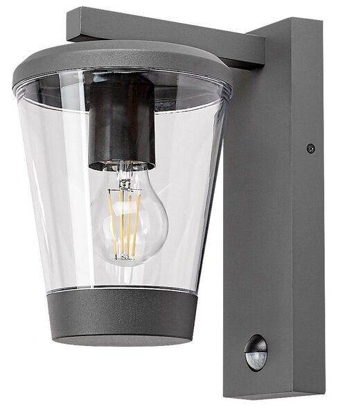 Rabalux 7267 Applique da esterno Savano, E27, alluminio, antracite, rotonda, classica, IP44, ø160mm