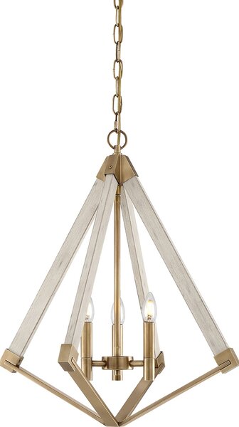 Lampadario Classico View Point Acciaio Ottone Anticato 3 Luci E14