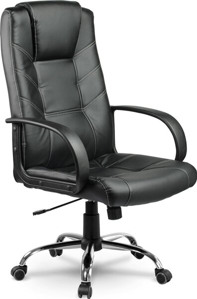 Sedia da ufficio in pelle Sofotel EG-221 nero