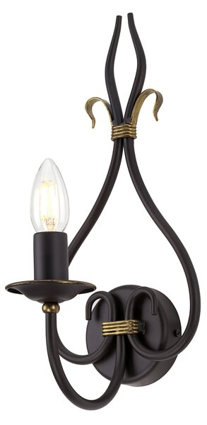 Applique Classica Windermere Metallo Ruggine Oro 1 Luce E14