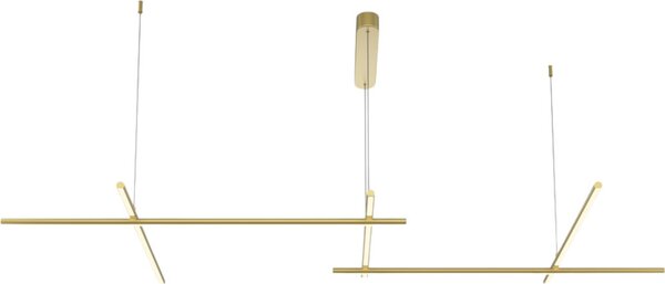 Lampada a sospensione moderna oro a linee intersecate Radiance LED 80W Maytoni