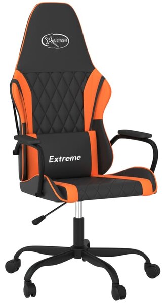VidaXL Sedia da gioco in ecopelle nera e arancione