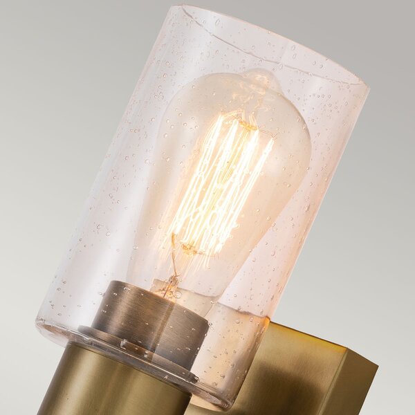 Applique Contemporanea Deryn Acciaio Ottone Naturale 1 Luce E27