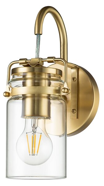 Plafoniera Contemporanea Brinley Acciaio Ottone Spazzolato 3 Luci E27