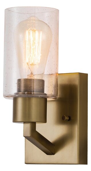 Applique Contemporanea Deryn Acciaio Ottone Naturale 1 Luce E27