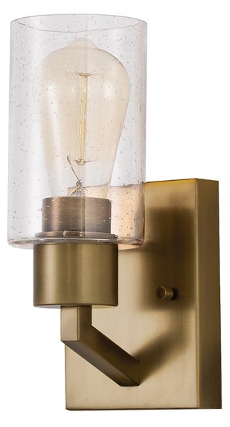 Applique Contemporanea Deryn Acciaio Ottone Naturale 1 Luce E27