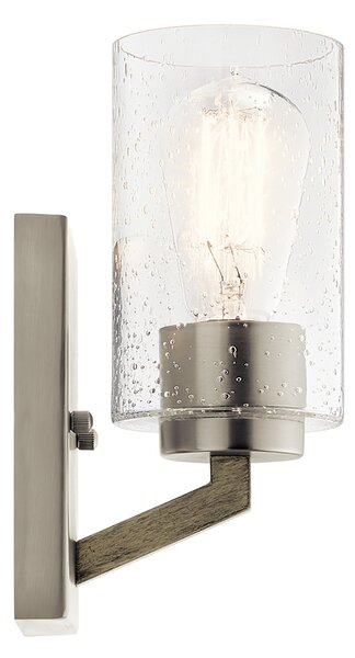 Applique Contemporanea Deryn Acciaio Grigio Antico 1 Luce E27