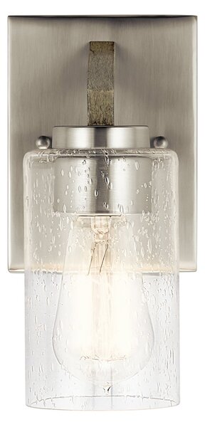 Applique Contemporanea Deryn Acciaio Grigio Antico 1 Luce E27
