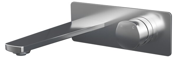 Miscelatore per lavabo XELO - Ottone - Montaggio a parete - Corpo incasso incluso, colore: cromato