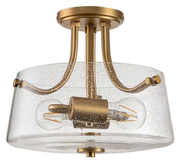 Lampada a Soffitto 4 Luci Kalf Acciaio Bianco A Bracci Curvi E Sfere Vetro Opalino E Oro