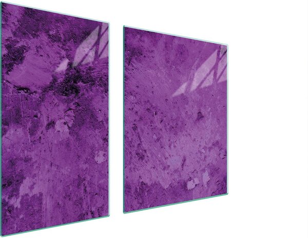 Piastre copriforno 2 pezzi 100x52 Copriforno in ceramica tagliere in vetro ardesia viola