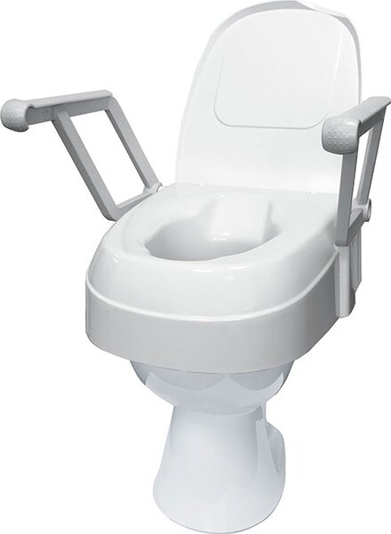Sollevatore per sedile WC/sollevatore per WC con braccioli TSE120, regolabile in altezza in 3 posizioni
