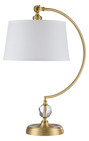 Lampada Da Scrivania Contemporanea Jenkins Metallo Ottone Spazzolato 1 Luce E27