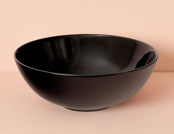 SANYCCES PADOVA Lavabo da appoggio Ø 39,5 cm x 14h con valvola a stelo Klick-Klack, nero