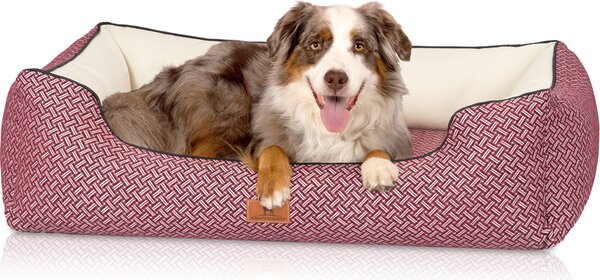 Knuffelwuff - Cuccia ortopedica per cani Sanford XXL 120 x 85 cm, rossa