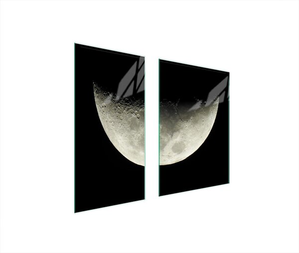 Piastre copri fornelli 2 pezzi 75x52 Copri piano cottura in Vetroceramica tagliere in vetro luna nero