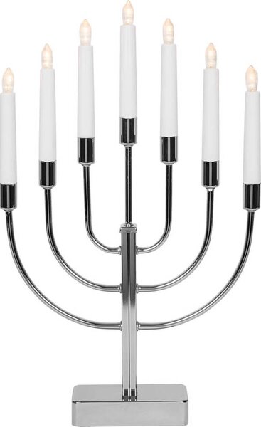 Lampadario a LED in metallo "Anywhere" argento / cromo Funzione timer Funzionamento a batteria 1075